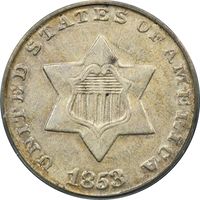 1853 Three Cent Silver (3CS) Photo 3