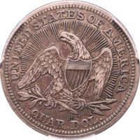 1853/4 Seated Liberty Quarter (25c) Arrows and Rays Photo 4