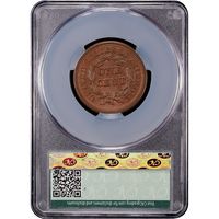 1854 Braided Hair Large Cent (1c) Reverse Slab Image