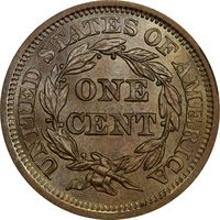 1854 Braided Hair Large Cent (1c) Photo 4