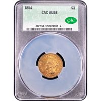 1854 Gold Three Dollar ($3) Obverse Slab Image