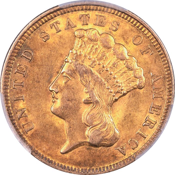 1854 Gold Three Dollar ($3) Obverse Image