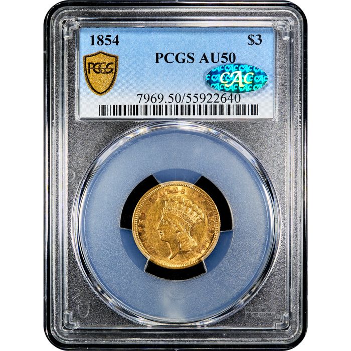 1854 Gold Three Dollar ($3) Obverse Image