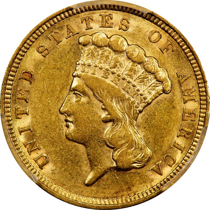 1854 Gold Three Dollar ($3) Photo 3