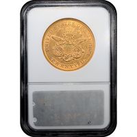 1854 Liberty Gold Double Eagle ($20) Large Date Reverse Slab Image