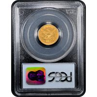1854-O Liberty Gold Quarter Eagle ($2.50) Reverse Slab Image