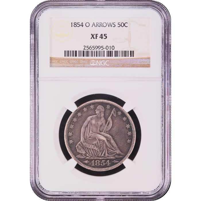 1854-O Seated Liberty Half Dollar (50c) Arrows Obverse Image