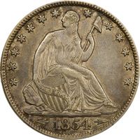 1854-O Seated Liberty Half Dollar (50c) Arrows Photo 3