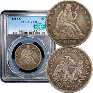 1854-O Seated Liberty Half Dollar (50c) Composite Image