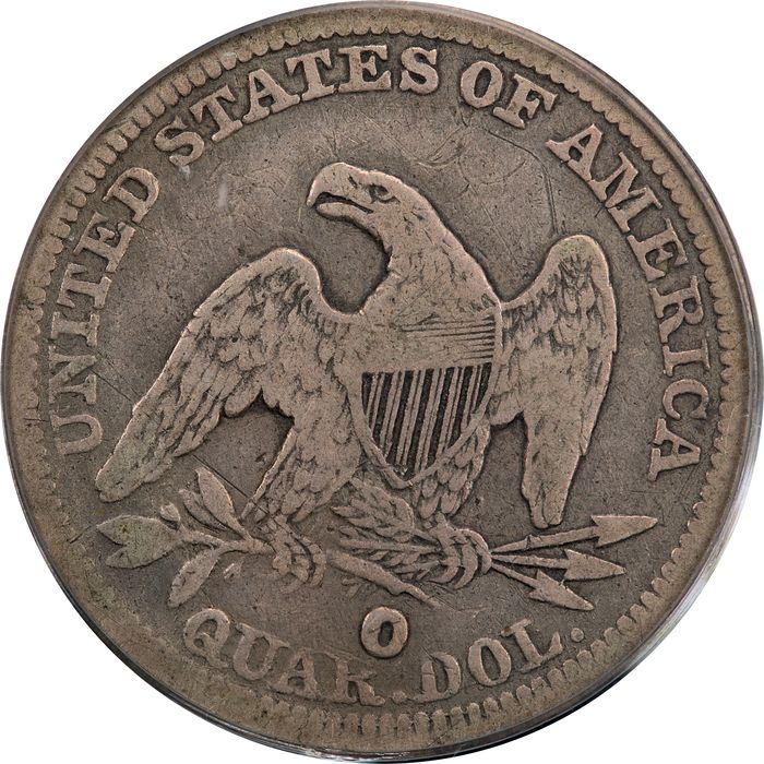 1854-O Seated Liberty Quarter (25c) Huge O Reverse Image