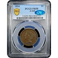 1854 Pattern Large Cent (1c) J-160 Obverse Image