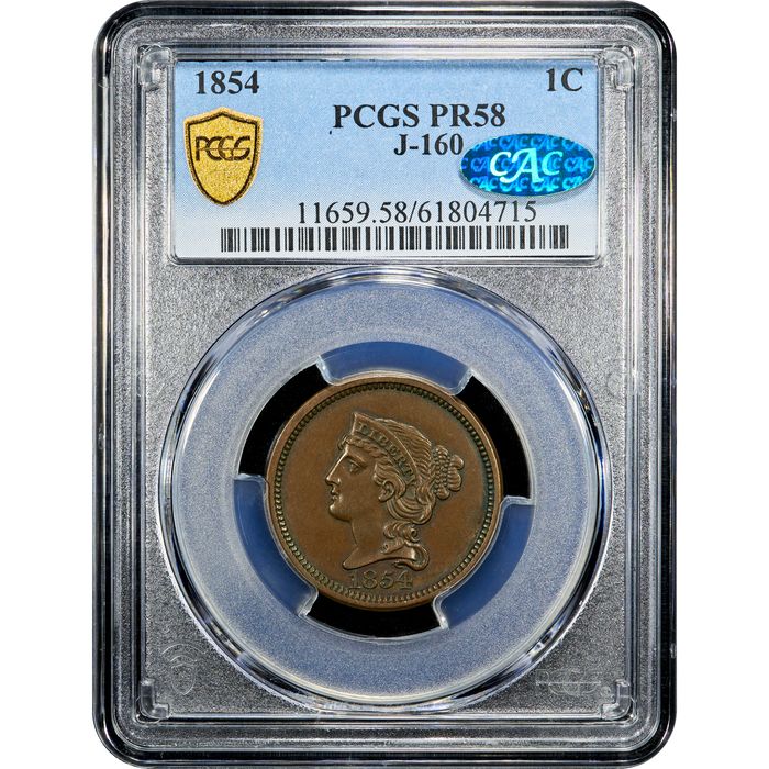 1854 Pattern Large Cent (1c) J-160 Obverse Image