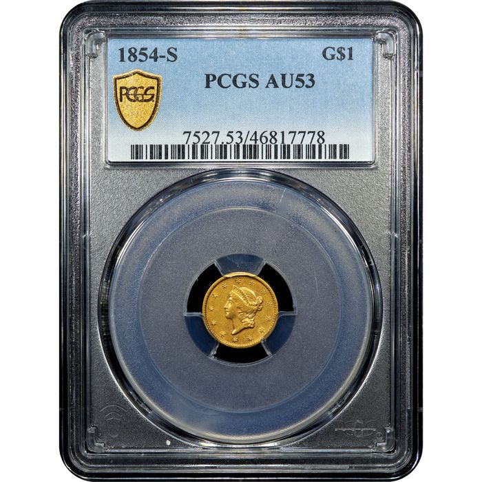 1854-S Gold Dollar (G$1) Obverse Image