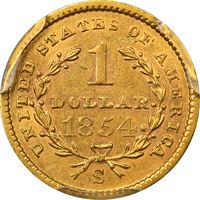 1854-S Gold Dollar (G$1) Photo 4