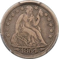 1854 Seated Liberty Dime (10c) Obverse Image