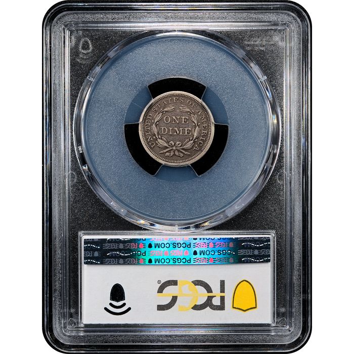 1854 Seated Liberty Dime (10c) Reverse Slab Image
