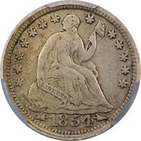 1854 Seated Liberty Half Dime (h10c) Obverse Image