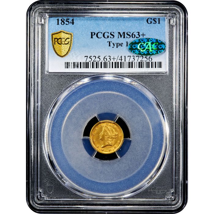 1854 Type 1 Gold Dollar ($1) Obverse Image