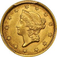 1854 Type 1 Gold Dollar ($1) Photo 3