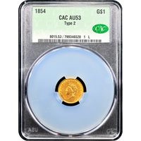 1854 Type 2 Gold Dollar ($1) Obverse Image