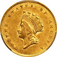 1854 Type 2 Gold Dollar ($1) Photo 3