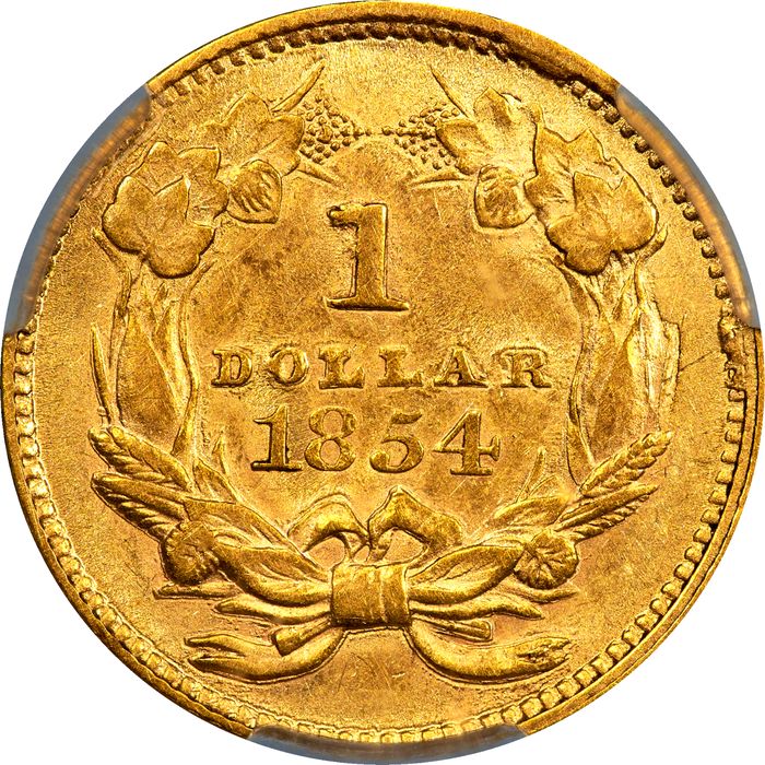 1854 Type 2 Gold Dollar ($1) Photo 4