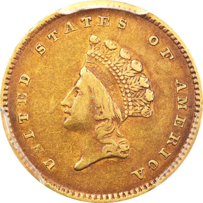 1854 Type 2 Gold Dollar ($1) Obverse Image