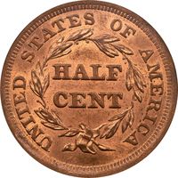 1855 Braided Hair Half Cent (1/2c) Photo 4