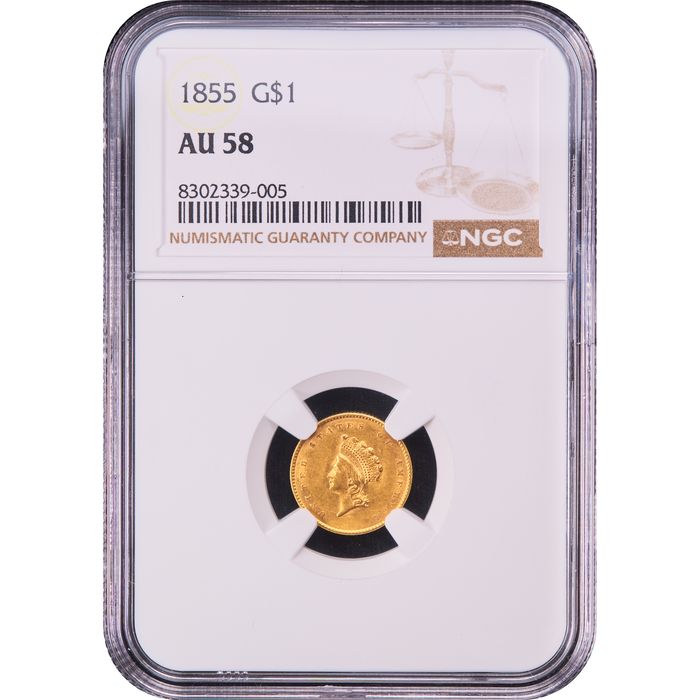 1855 Gold Dollar ($1) Obverse Image