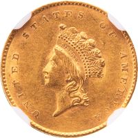 1855 Gold Dollar ($1) Photo 3