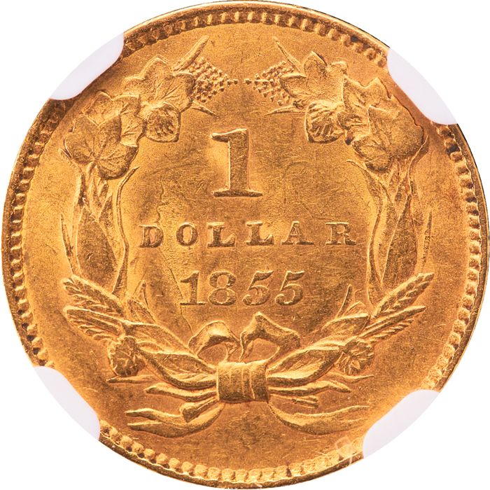 1855 Gold Dollar ($1) Photo 4