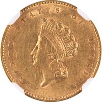 1855 Gold Dollar ($1) Obverse Image