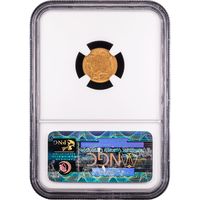 1855 Gold Dollar ($1) Reverse Slab Image