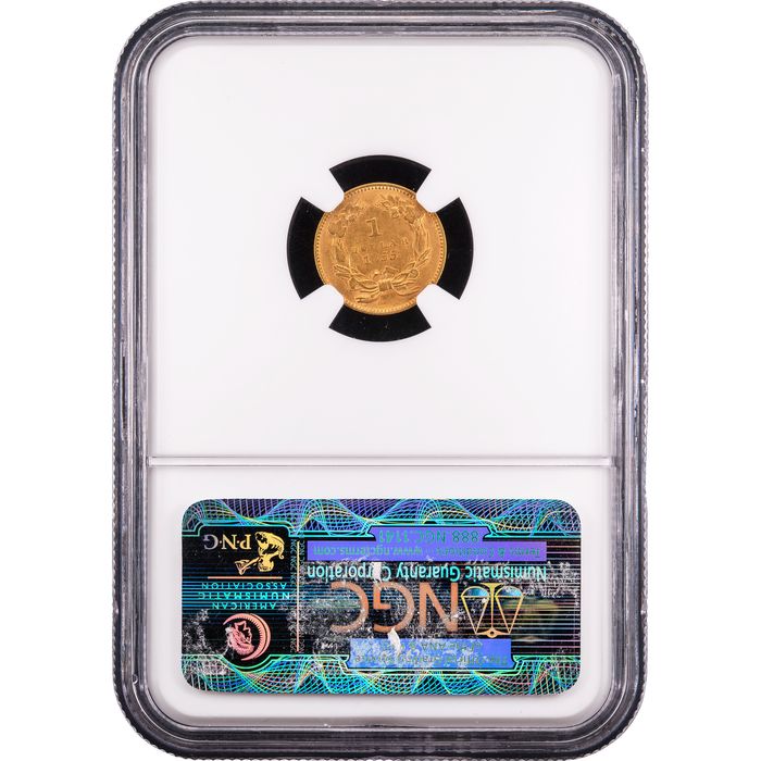 1855 Gold Dollar ($1) Reverse Slab Image