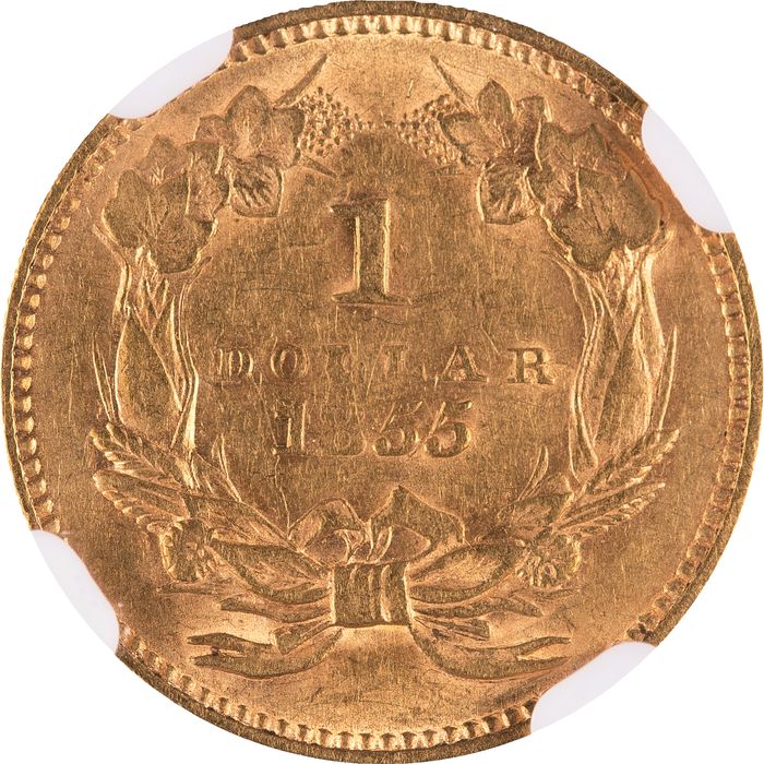1855 Gold Dollar ($1) Reverse Image