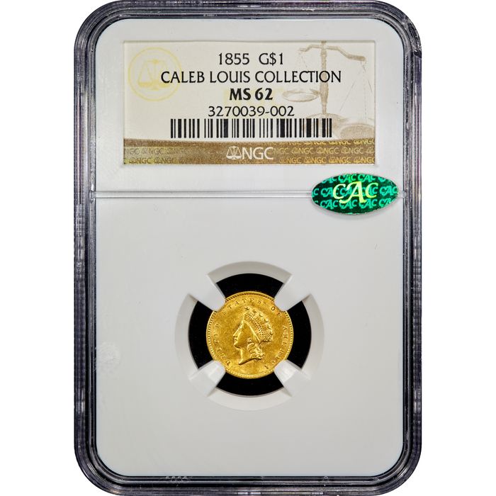 1855 Gold Dollar ($1) Obverse Image