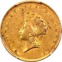1855 Gold Dollar ($1) Photo 3