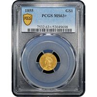 1855 Gold Dollar ($1) Obverse Slab Image