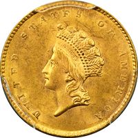 1855 Gold Dollar ($1) Obverse Image
