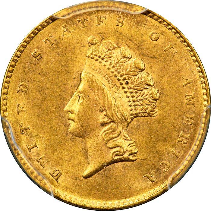1855 Gold Dollar ($1) Obverse Image