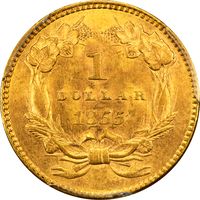 1855 Gold Dollar ($1) Reverse Image