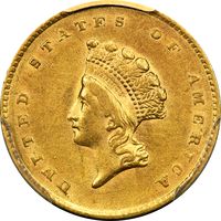 1855 Gold Dollar (G$1) Photo 3