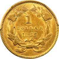 1855 Gold Dollar (G$1) Photo 4