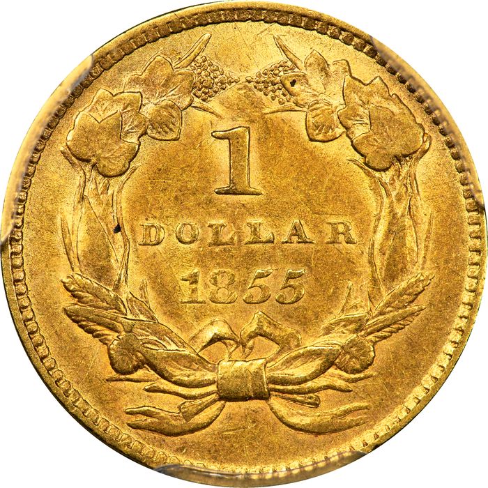 1855 Gold Dollar (G$1) Photo 4