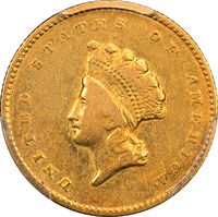 1855-O Gold Dollar (G$1) Obverse Image