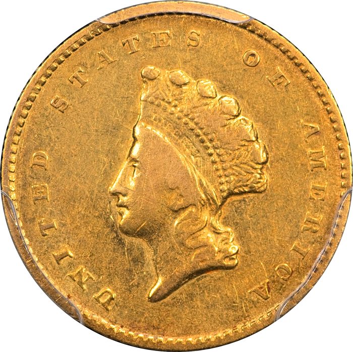1855-O Gold Dollar (G$1) Obverse Image