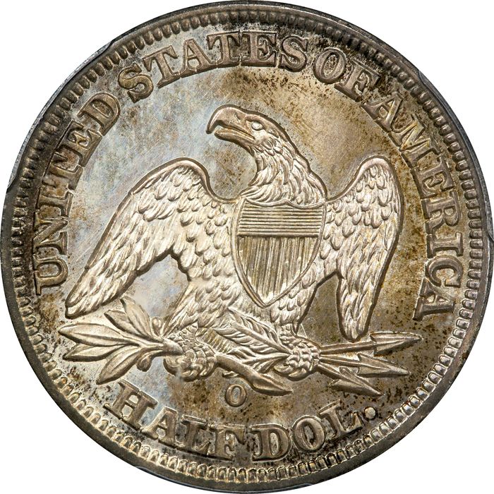1855-O Seated Liberty Half Dollar (50c) Arrows Reverse Image