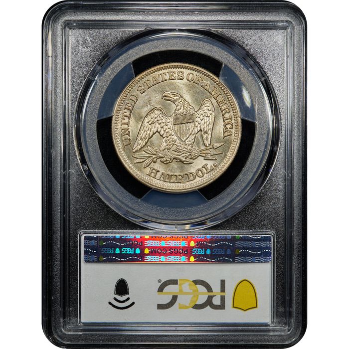 1855 Seated Liberty Half Dollar (50c) Arrows Reverse Slab Image