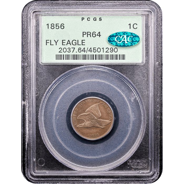 1856 Flying Eagle Cent (1c) OGH Obverse Slab Image