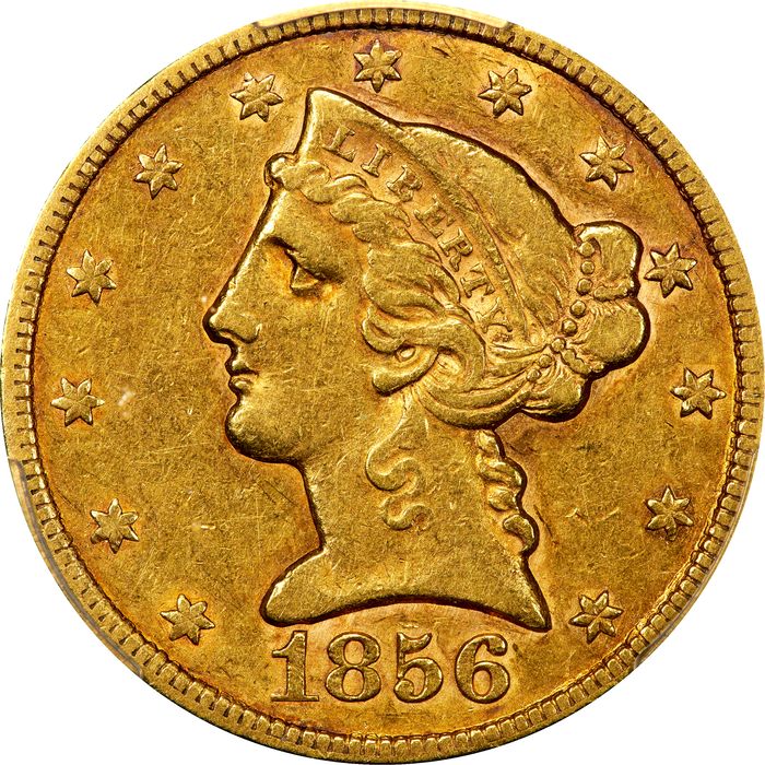 1856 Liberty Gold Half Eagle ($5) Photo 3